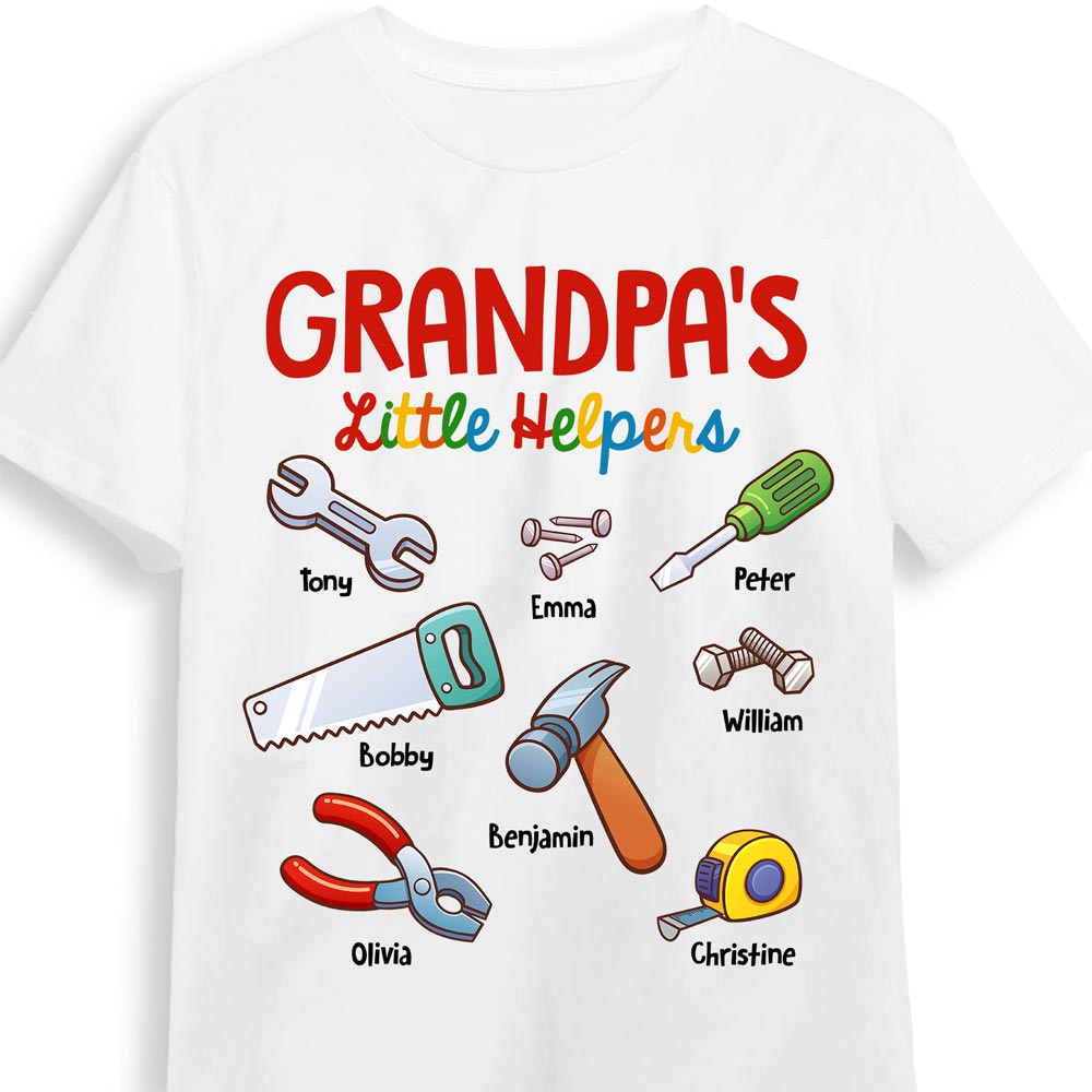Personalized Grandpa Papa's Little Helper Shirt Hoodie Sweatshirt 27950 Primary Mockup