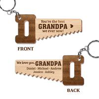 Personalized Gift For Grandpa Hand Saw Wood Keychain 27951 thumb 1