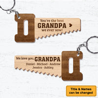 Personalized Gift For Grandpa Hand Saw Wood Keychain 27951 thumb 1