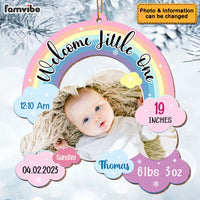 Personalized Newborn Baby Gift Welcome Little One Photo Ornament 27955 thumb 1