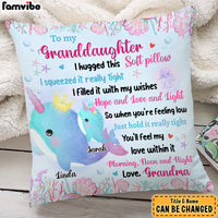 Personalized Birthday Gift For Granddaughter Adorable Narwhal Pillow 27961 thumb 1