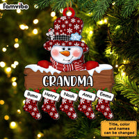Personalized Christmas Gift For Grandma Snowman Stocking Ornament 27964 thumb 1
