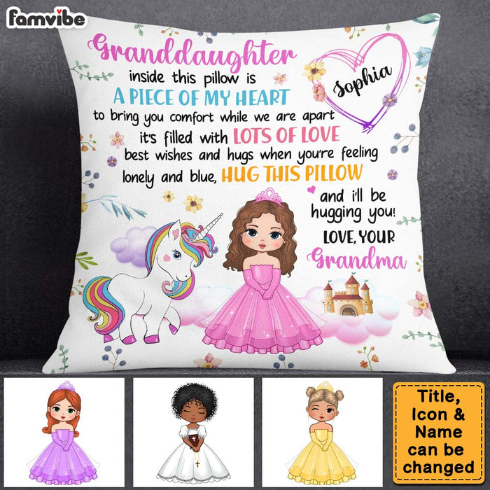 Personalized Gift For Granddaughter Unicorn Princess Pillow 27966 1