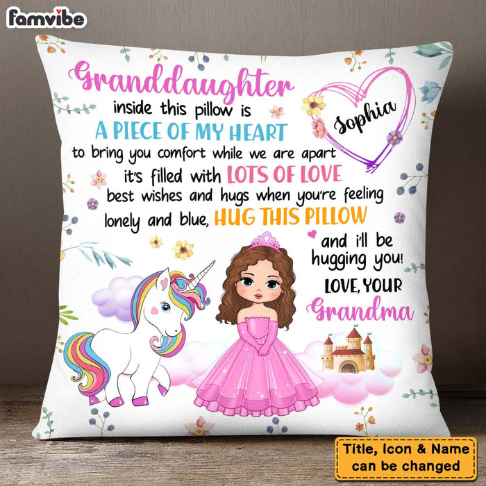 Personalized Gift For Granddaughter Unicorn Princess Pillow 27966 1