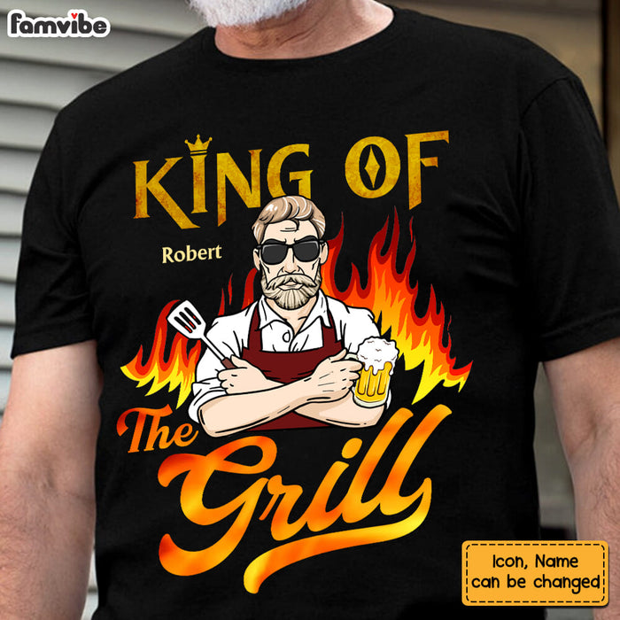 Personalized Gift For Grandpa King Of The Grill Shirt - Hoodie - Sweatshirt 27974 1