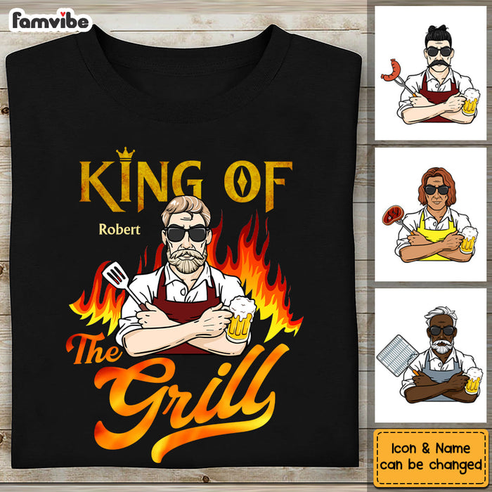 Personalized Gift For Grandpa King Of The Grill Shirt - Hoodie - Sweatshirt 27974 1