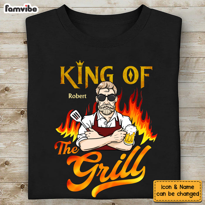 Personalized Gift For Grandpa King Of The Grill Shirt - Hoodie - Sweatshirt 27974 1