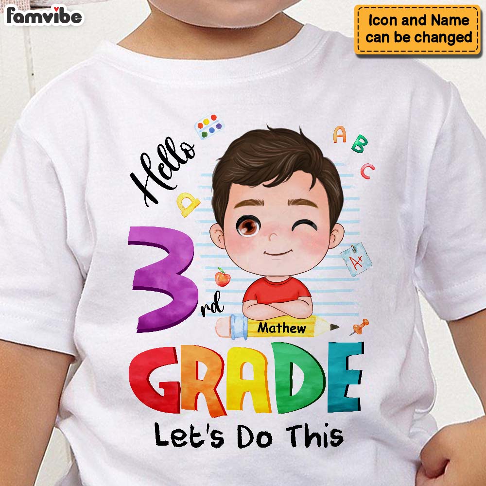 Personalized Gift For Grandson Third Grade Let's Do This Kid T Shirt 27975 Mockup 2