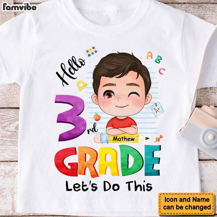 Personalized Gift For Grandson Third Grade Let's Do This Kid T Shirt 27975 1