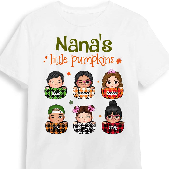 Personalized Gift For Nana Grandma Pumpkin Grandkids Peeking Shirt - Hoodie - Sweatshirt 27984 1