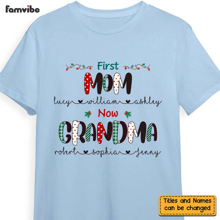 Personalized Gift For Nana First Mom Now Grandma Polkadot Shirt - Hoodie - Sweatshirt 27987 1