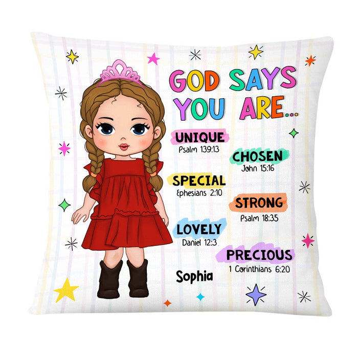 Personalized Gift For Granddaughter God Says You Are Pillow 27992 1