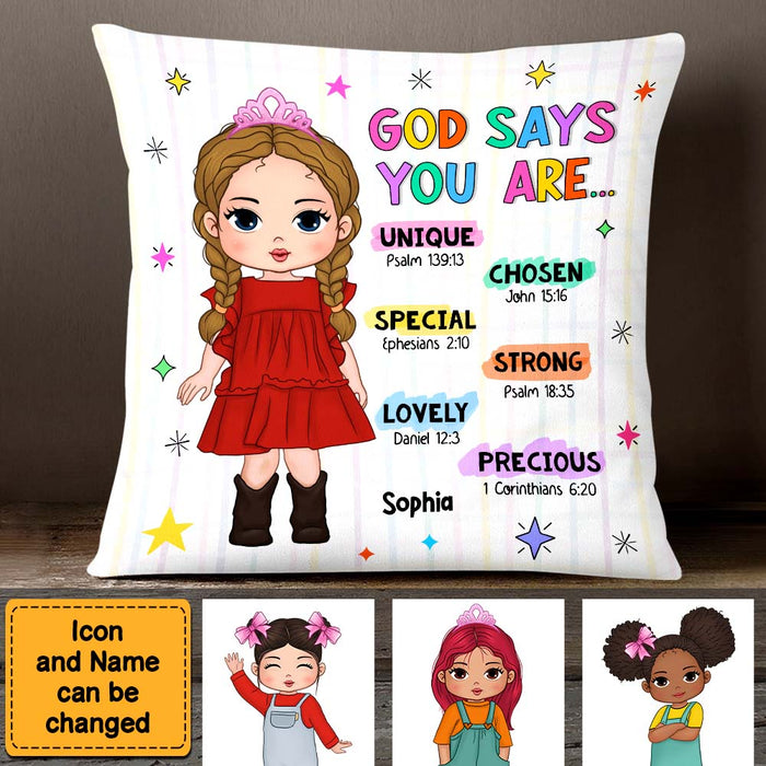 Personalized Gift For Granddaughter God Says You Are Pillow 27992 1