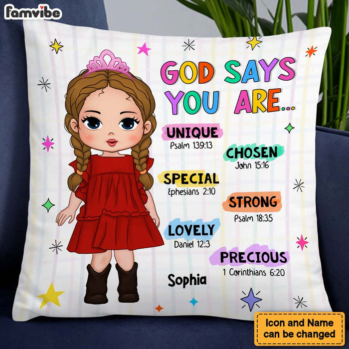 Personalized Gift For Granddaughter God Says You Are Pillow 27992 1