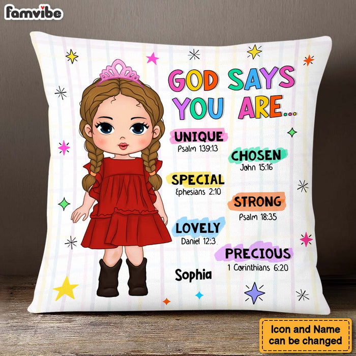 Personalized Gift For Granddaughter God Says You Are Pillow 27992 1