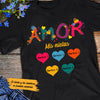 Personalized Spanish Mamá Abuela Love Mom Grandma T Shirt MY38 65O53 1