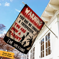 Personalized You Are No Longer Trespassing Halloween Flag AG191 73O36 thumb 1