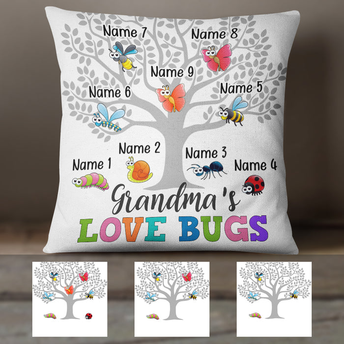 Personalized Grandma Bugs Pillow FB53 81O34 (Insert Included) 1