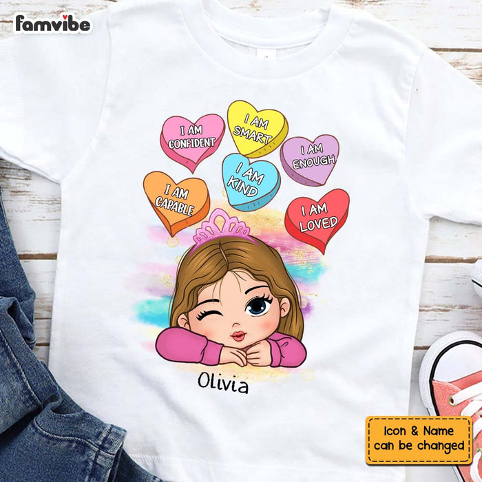 Personalized Gift For Granddaughter I Am Kind Candy Heart Kid T Shirt - Kid Hoodie - Kid Sweatshirt 31629 1