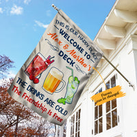 Personalized Deck Gardening Drink Friendship Flag AG124 65O65 thumb 1