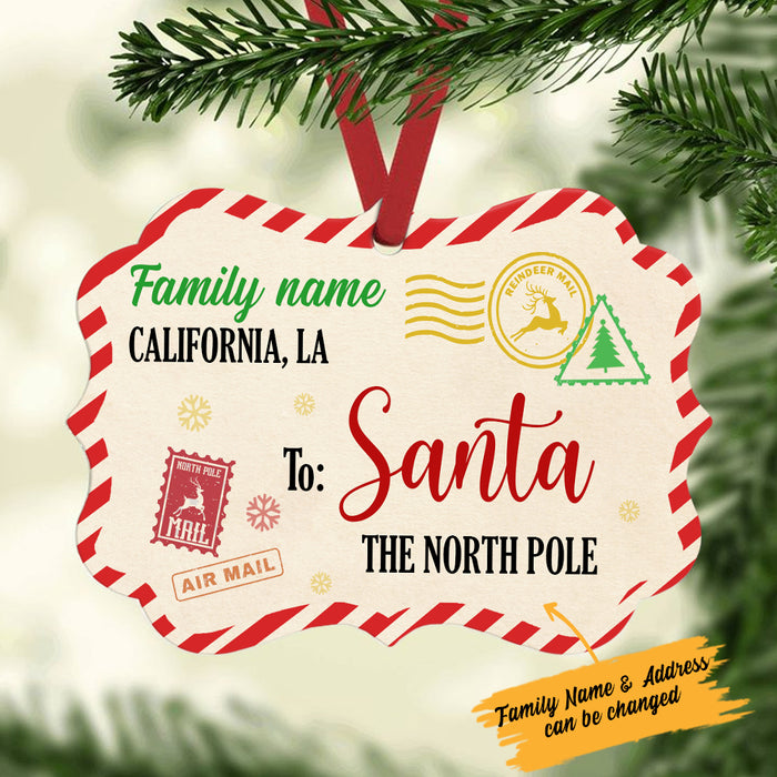 Personalized Family Letter to Santa Christmas Benelux Ornament NB192 30O34 1