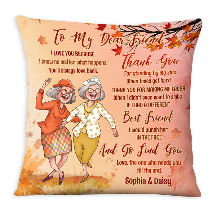 Personalized Gift For Senior Friends Pillow 28001 1