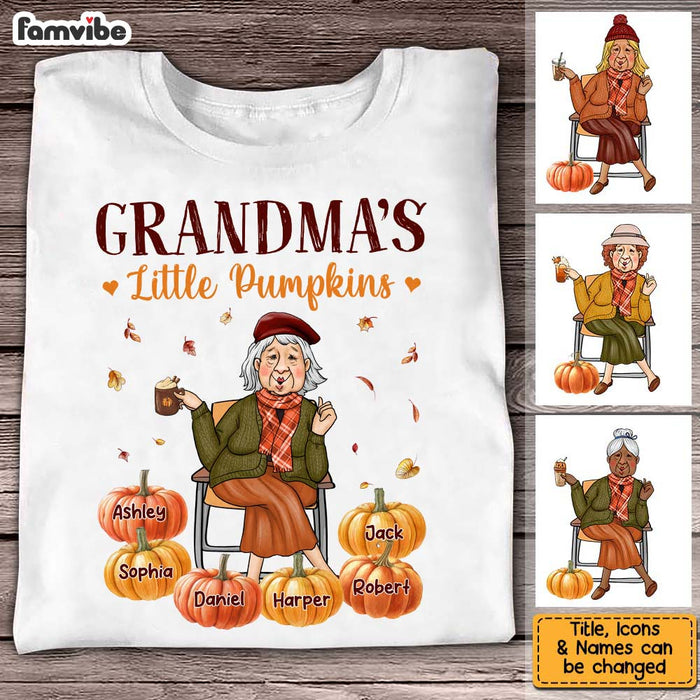 Personalized Gift For Grandma Fall Season Pumpkin Shirt - Hoodie - Sweatshirt 28004 1