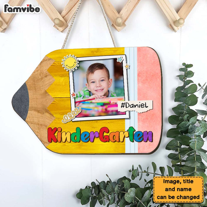 Personalized Photo Grandson Back To School Wood Sign 28005 1
