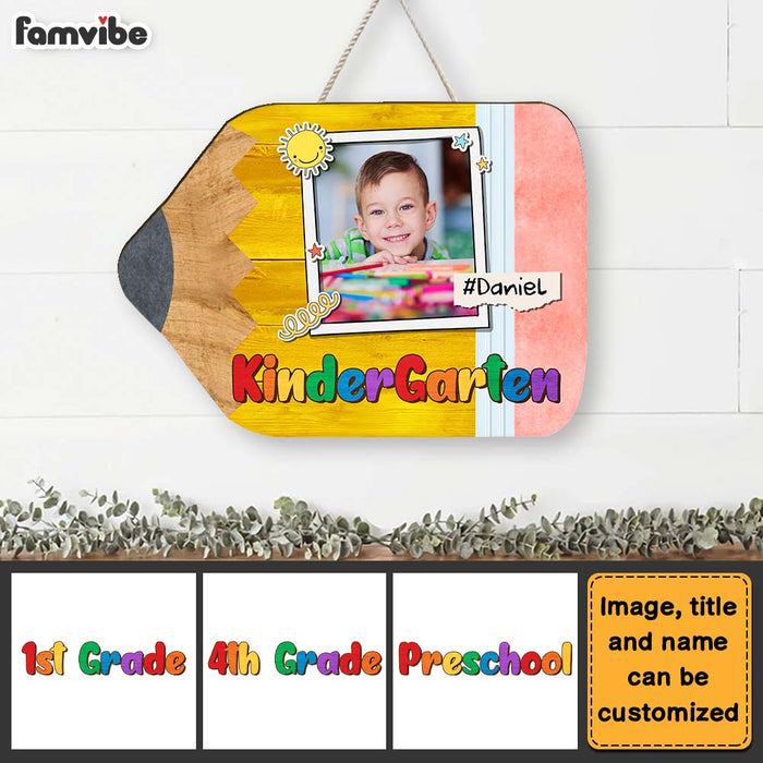 Personalized Photo Grandson Back To School Wood Sign 28005 1