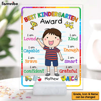 Personalized Gift For Grandson Kindergarten Award Acrylic Plaque 28011 thumb 1