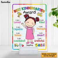 Personalized Gift For Grandson Kindergarten Award Acrylic Plaque 28011 thumb 1