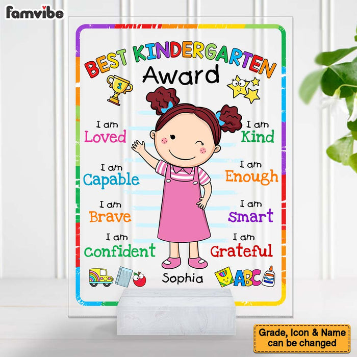 Personalized Gift For Grandson Kindergarten Award Acrylic Plaque 28011 1