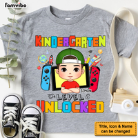 Personalized Back To School Gift For Grandson Level Unlocked Kid T Shirt 28018 thumb 1