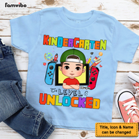 Personalized Back To School Gift For Grandson Level Unlocked Kid T Shirt 28018 thumb 1