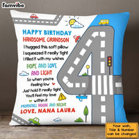 Personalized Gift For Grandson Car 1st To 10th Birthday Pillow 28028 thumb 1