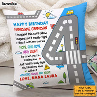Personalized Gift For Grandson Car 1st To 10th Birthday Pillow 28028 thumb 1