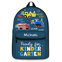 Personalized 3rd Birthday For Grandson Digger Train Fire Engine Cars BackPack 28029 thumb 1