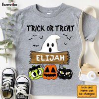 Personalized Grandson Gift Halloween Ghost Sublimation Trick Or Treat Kid T Shirt 28031 thumb 1