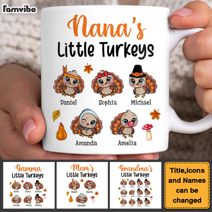 Personalized Gift For Grandma Nana's Turkeys Mug 28034 1