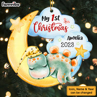 Personalized Baby Gift My First Christmas Dinosaur Ornament 28035 thumb 1