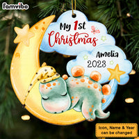 Personalized Baby Gift My First Christmas Dinosaur Ornament 28035 thumb 1
