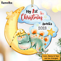 Personalized Baby Gift My First Christmas Dinosaur Ornament 28035 thumb 1