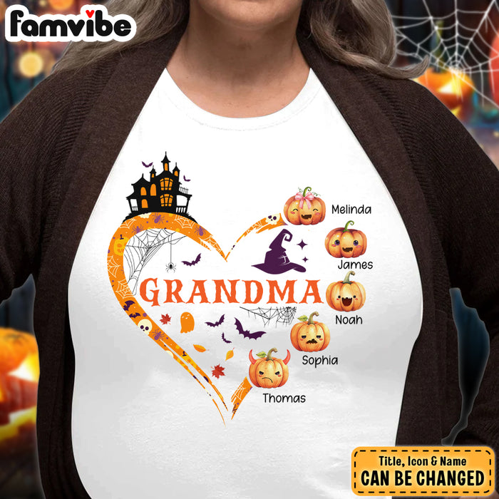 Personalized Halloween Gift For Grandma Cute Pumpkins Shirt - Hoodie - Sweatshirt 28036 1