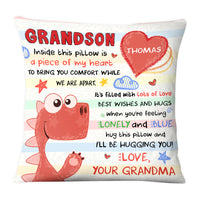 Personalized Gift For Grandson Drawing Dinosaur Inside This Pillow 28037 thumb 1