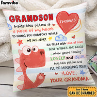 Personalized Gift For Grandson Drawing Dinosaur Inside This Pillow 28037 thumb 1