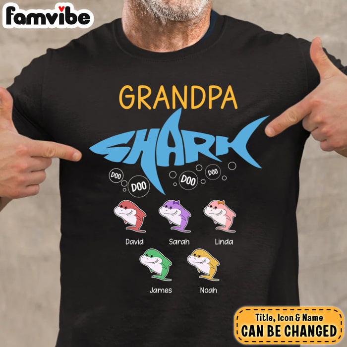 Personalized Gift For Grandpa Shark Shirt - Hoodie - Sweatshirt 28040 1