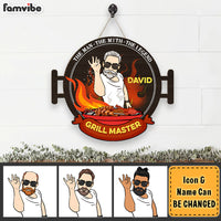 Personalized Gift For Grandpa Grill Master Wood Sign 28042 thumb 1
