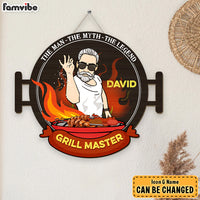 Personalized Gift For Grandpa Grill Master Wood Sign 28042 thumb 1