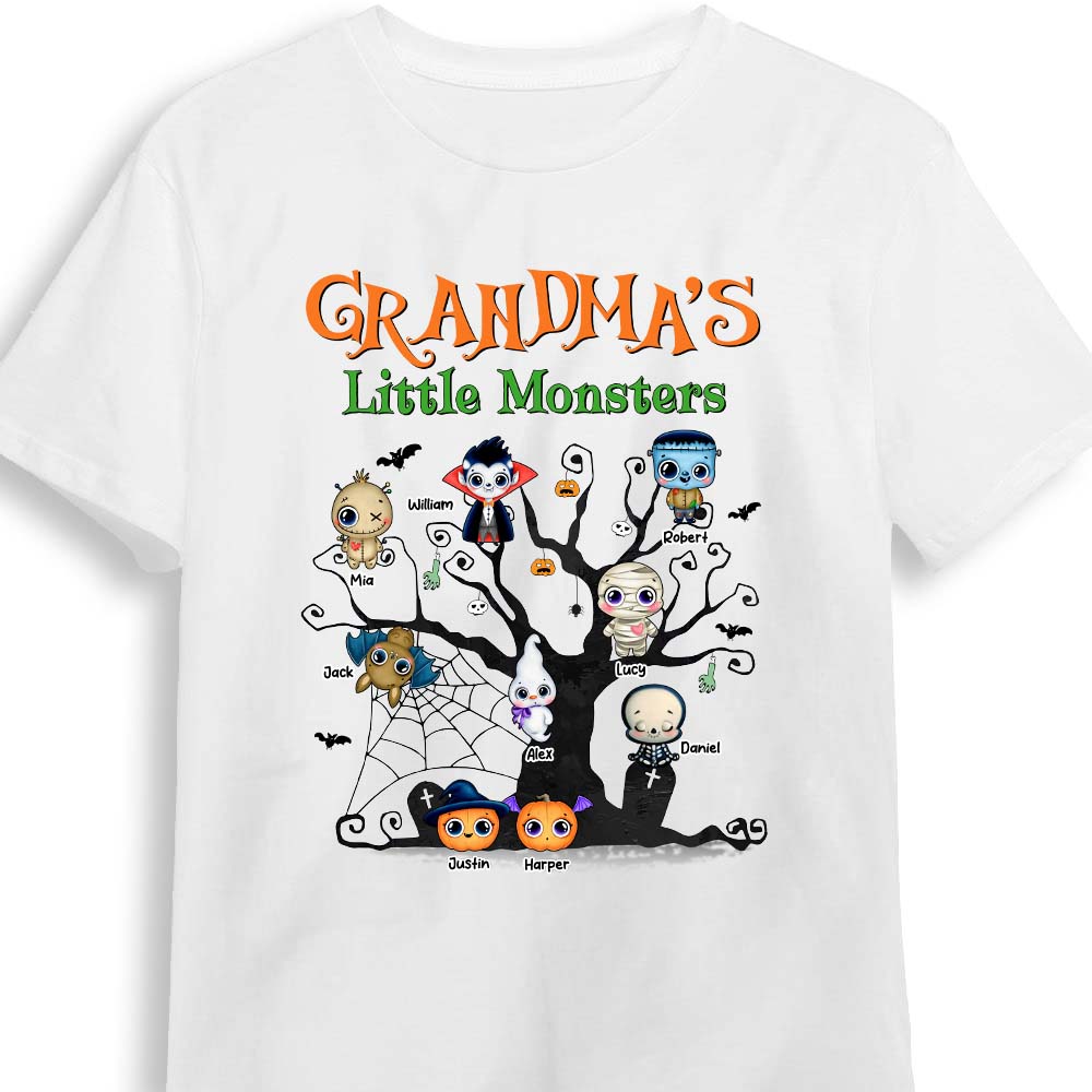 Personalized Halloween Gift For Grandma Little Monsters Shirt Hoodie Sweatshirt 28046 Primary Mockup