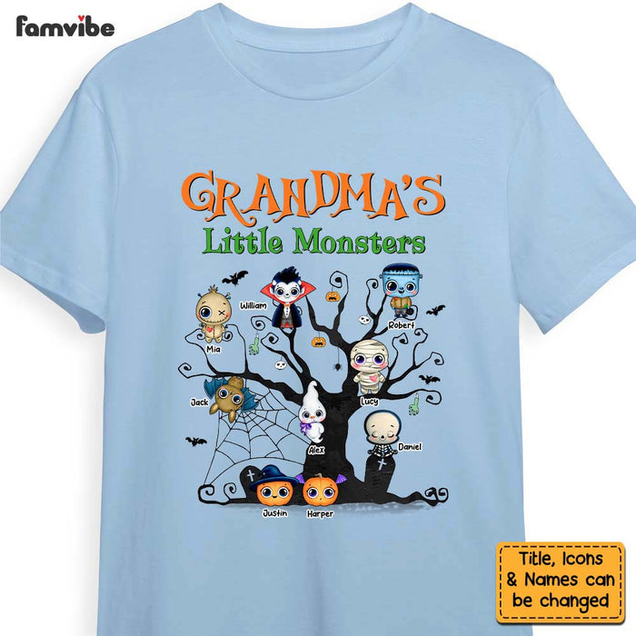 Personalized Halloween Gift For Grandma Little Monsters Shirt - Hoodie - Sweatshirt 28046 1